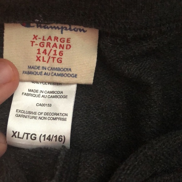 dark grey champion fleece shorts - Picture 3 of 3